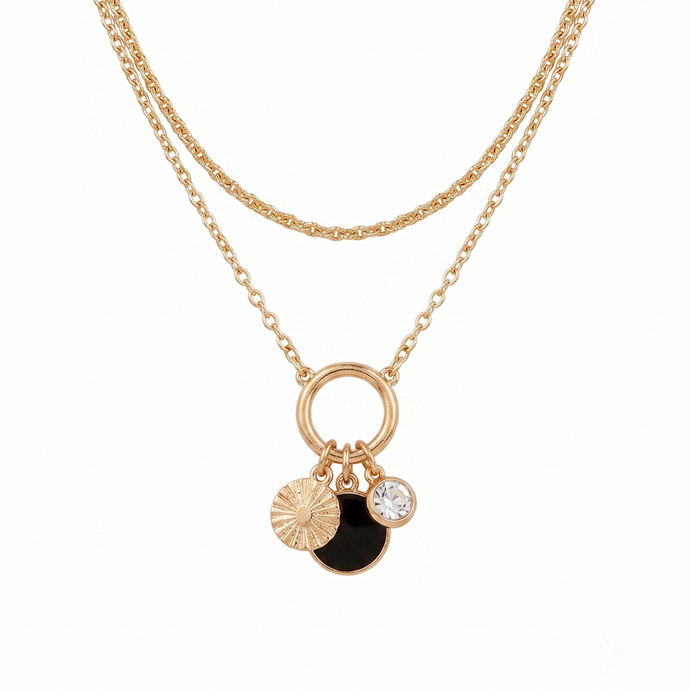 Tahari Collar Triada Black & Gold Duo