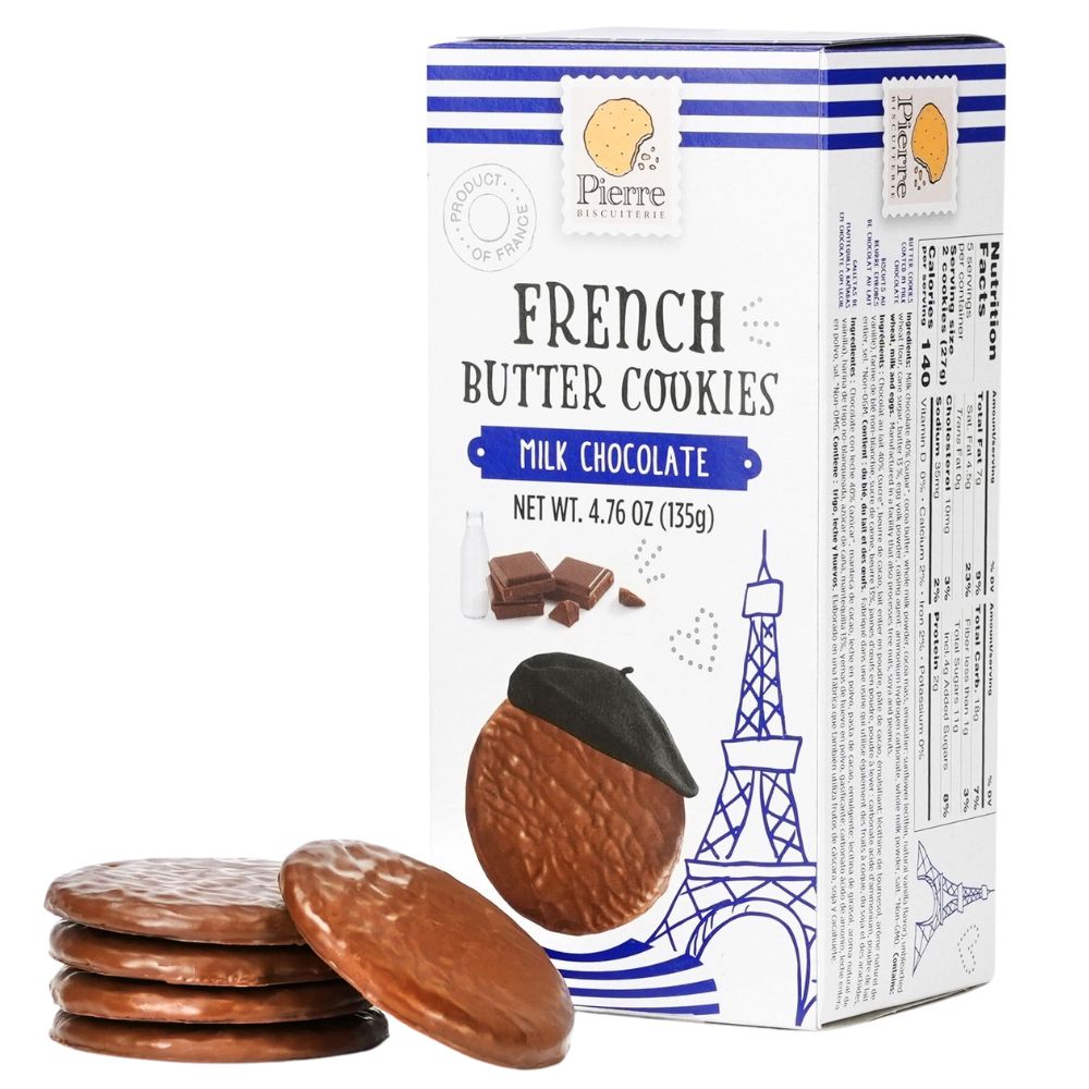 Pierre French Butter Cookies Milk Chocolate 135gr