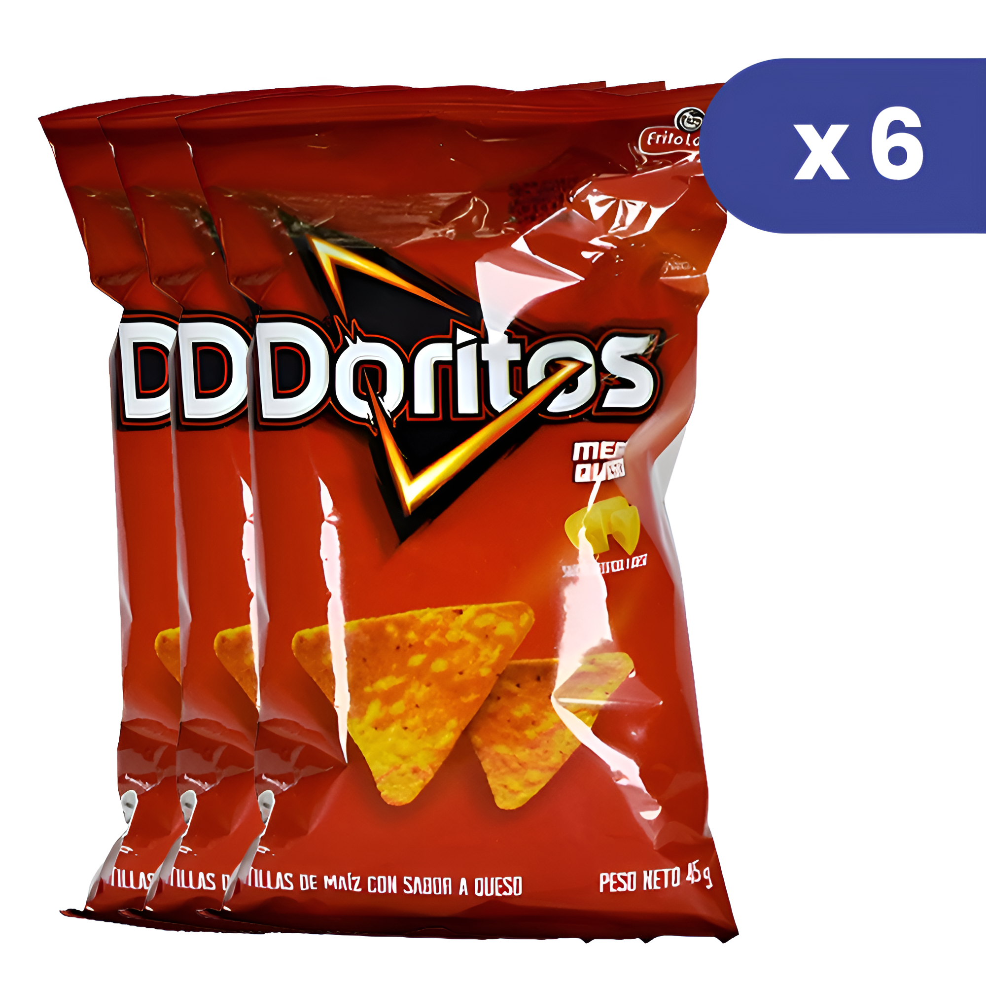 Doritos Pack de 6 Unidades Mega Queso 45g