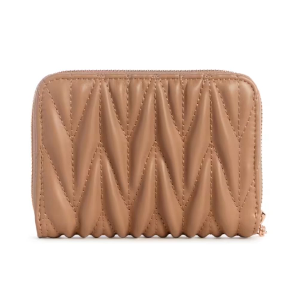 Guess Billetera Fluer Small Zip Wallet Caramel