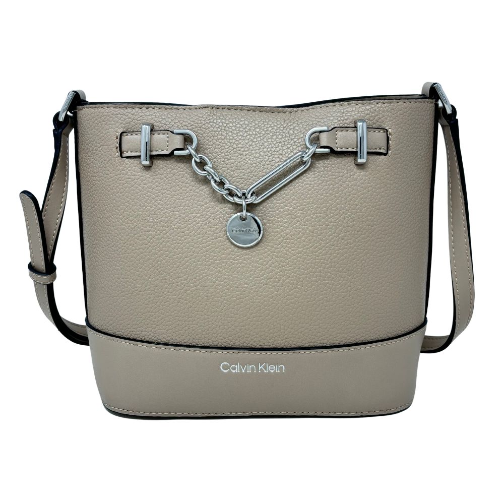 Calvin Klein Cartera Handbag Crossbody Silver Mink