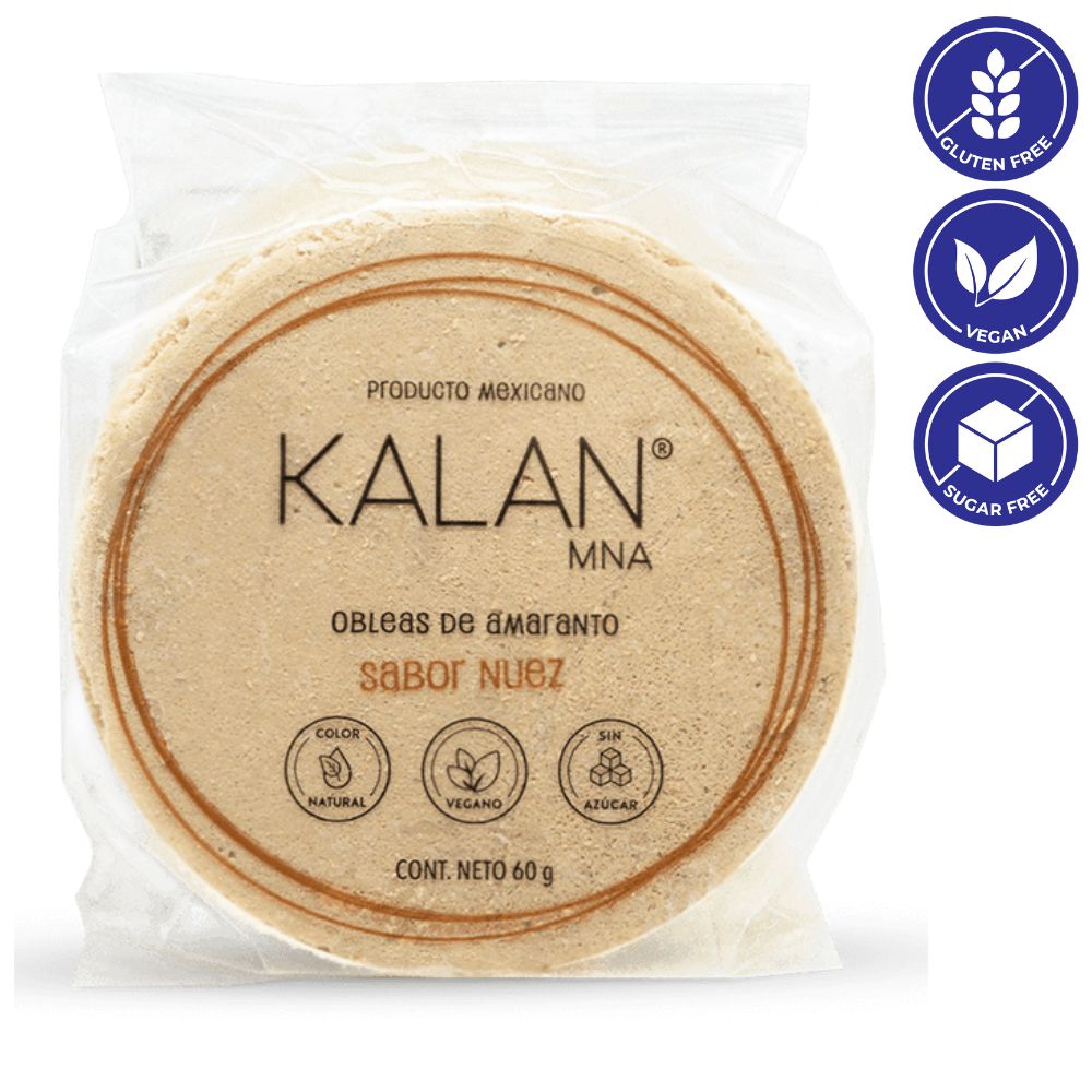 Kalan Obleas de Amareto Sin Azucar y Sin Gluten Sabor a Nuez 60gr