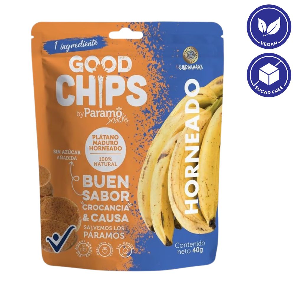Good Chips Baked Sweet Plantain Banana Chips 40gr