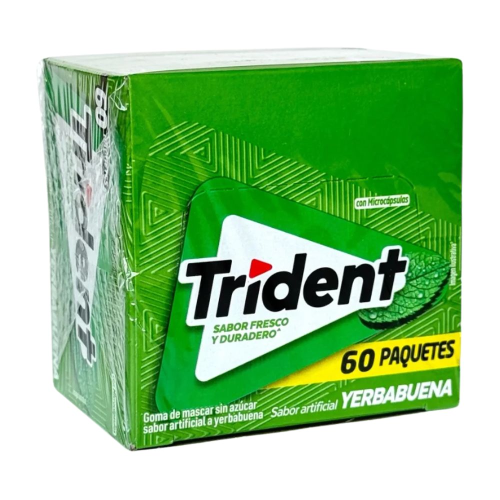 Chiclets Trident Yerbabuena 60 Paquetes
