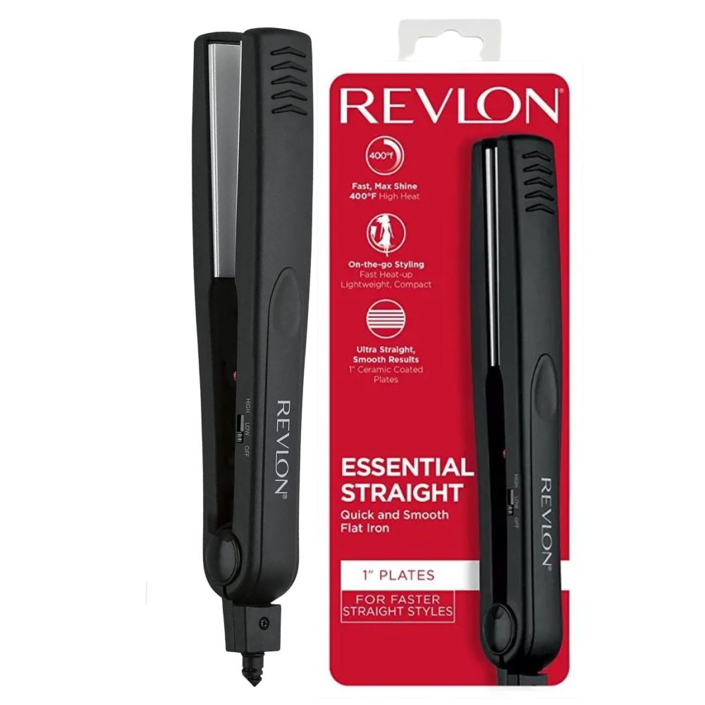 Revlon Essentials Alisadora de Cerámica de 1'' Negro