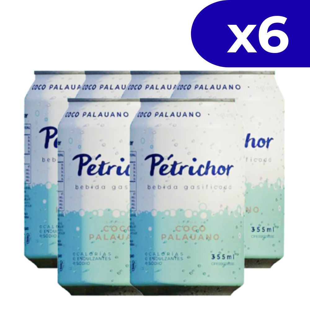 Petrichor Agua con Gas Sabor a Palauano 355ml x 6 Und