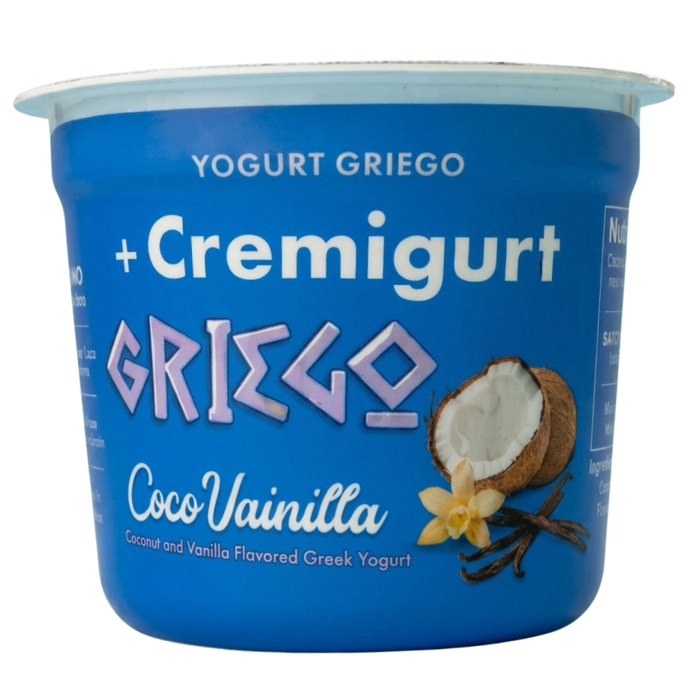 Cremigurt Yogurt Griego Sin Azucar de Coco Vainilla 150gr