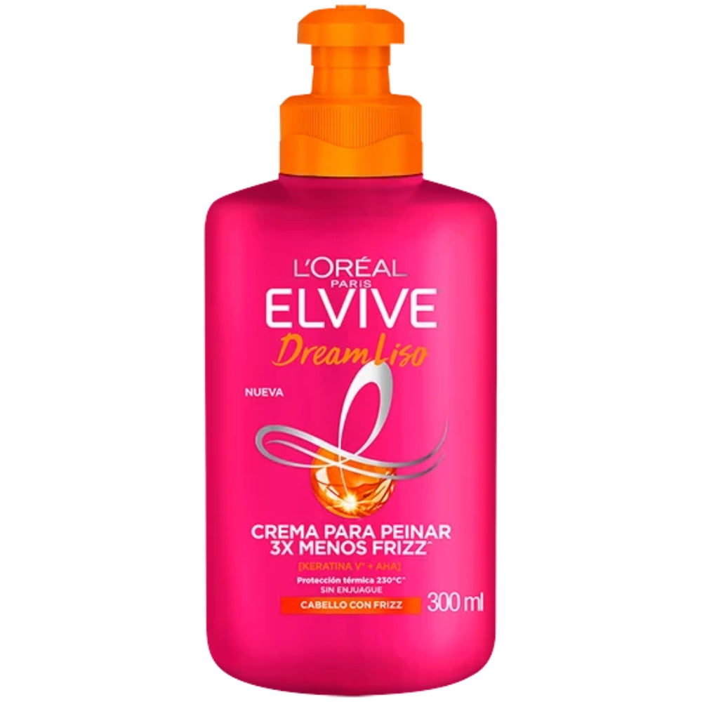L'oreal Paris Crema Para Peinas Elvive Drem Liso Efecto Keratina 300ml