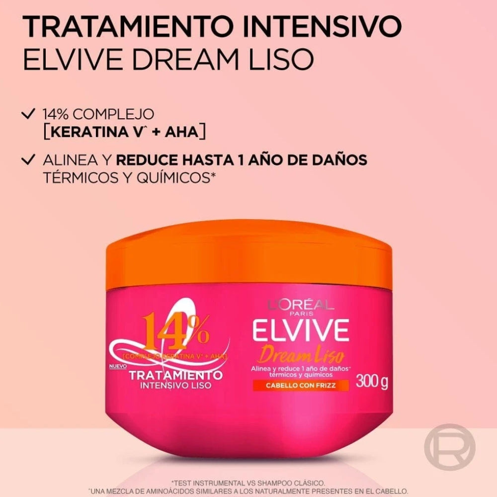 L'oreal Paris Mascarilla Elvive Drem Liso Efecto Keratina 300gr