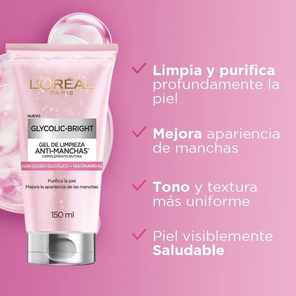 Loreal Paris Gel Limpiador Antimanchas con Acido Glicolico 150ml