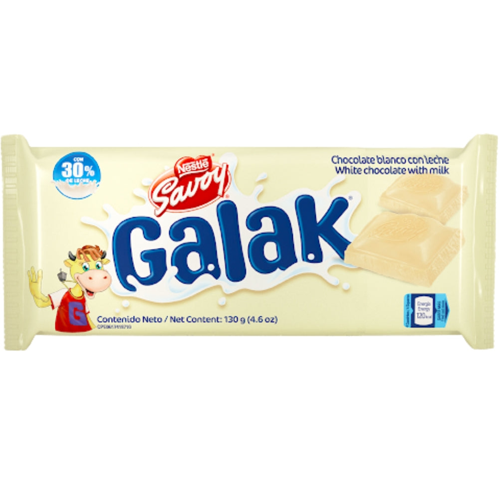 Savoy Chocolate Galak Extra Grande Blanco 130gr
