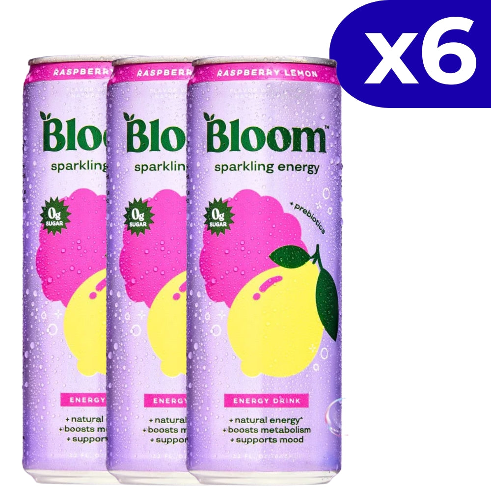 Bloom Sparkling Energy Raspberry Lemon 6 Und x 355ml c/u