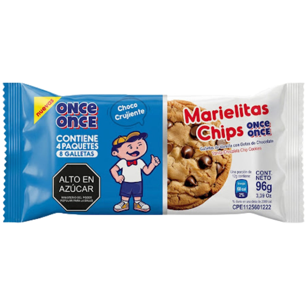 Once Once Marielitas Chips 4 Paq 2 Und c/u 96gr