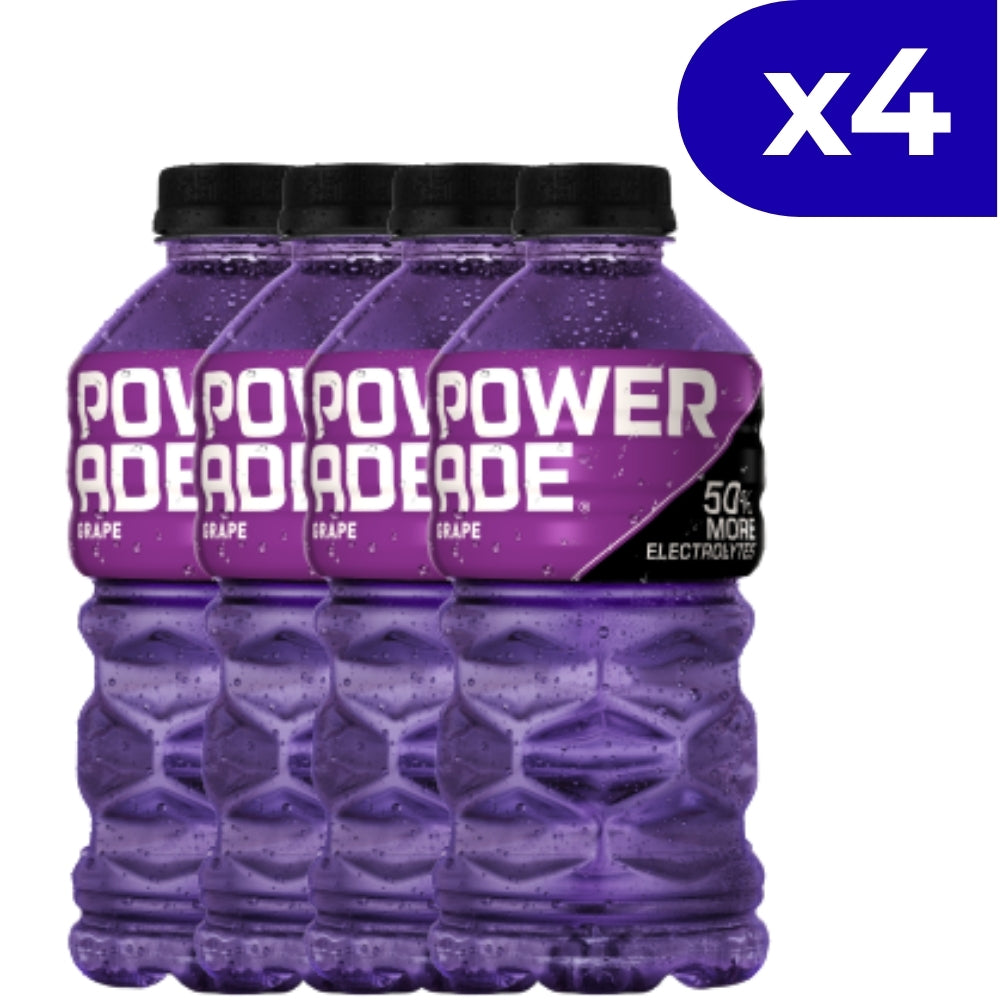 Powerade Grape 50% more Electrolytes 4 Und x 591ml