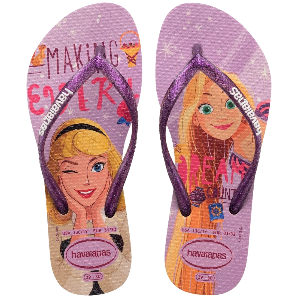 Havaianas Sandalias Para Niñas Slim Princess Flip Flops