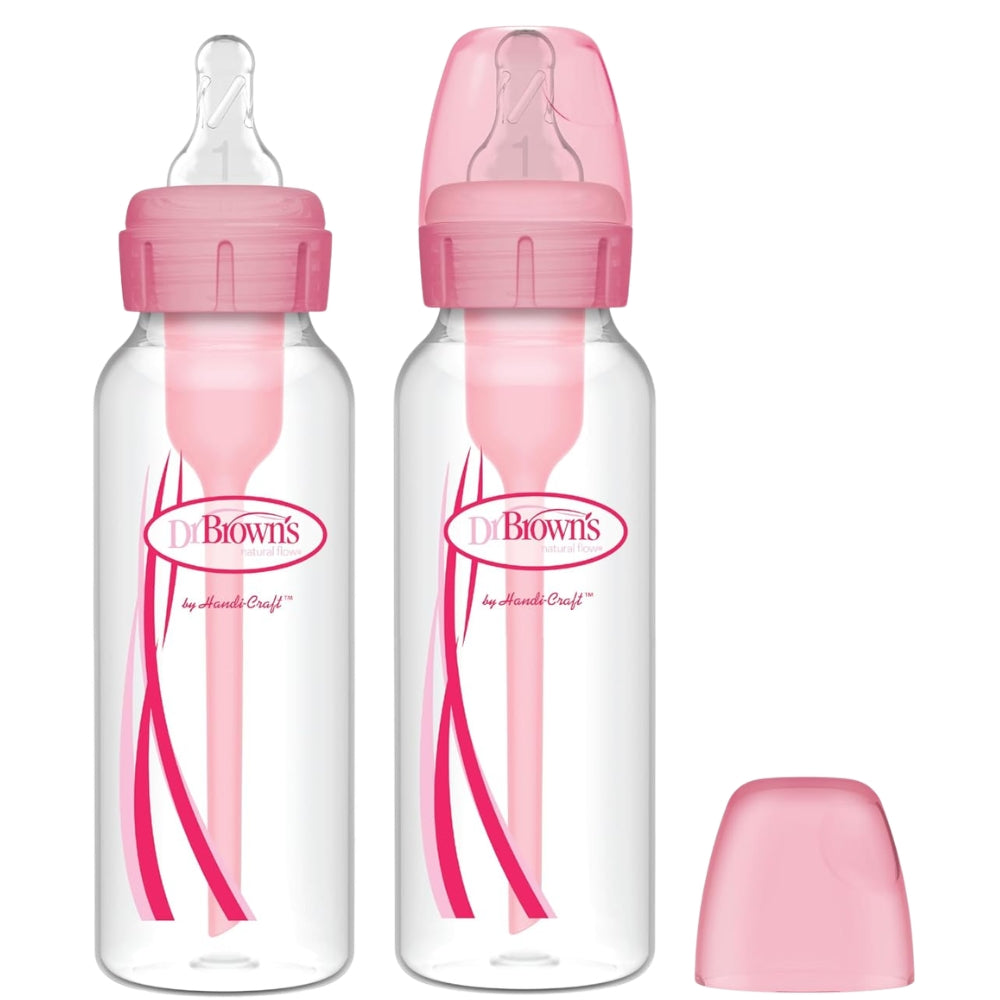 Dr.Brown's Biberones Options+ Angosto Color Rosado 8oz 2Und