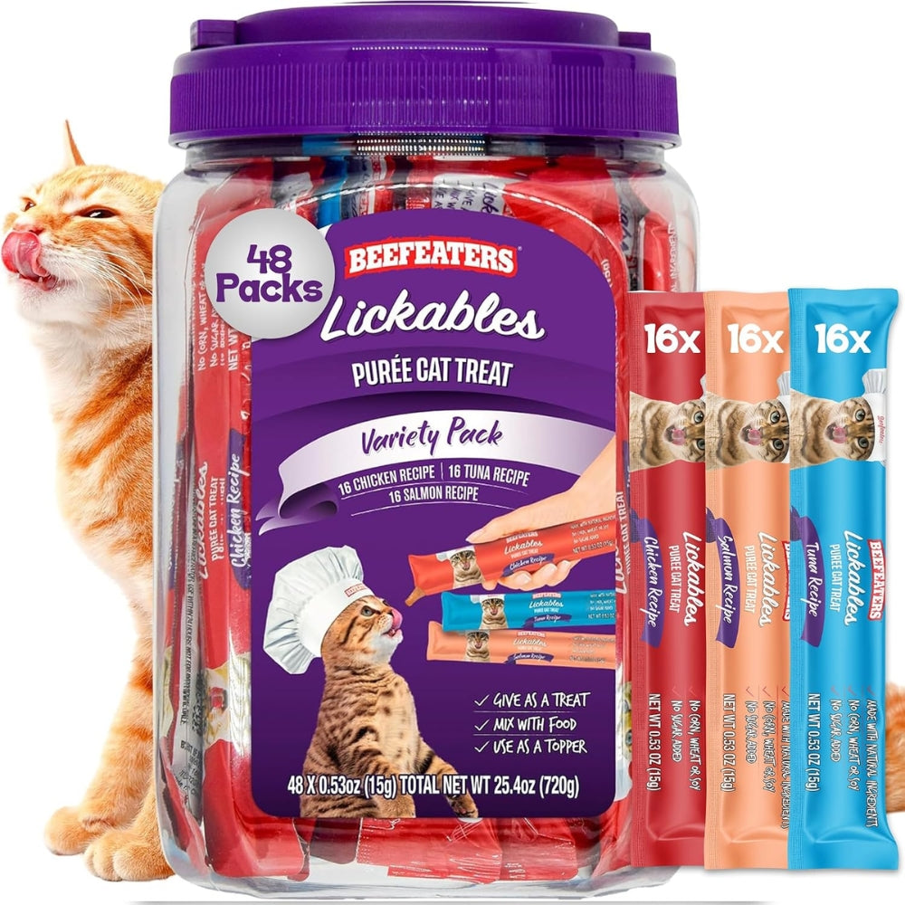 Beefeaters Snacks Para Gatos Variety Pack Puree Cat Treat 48 Und