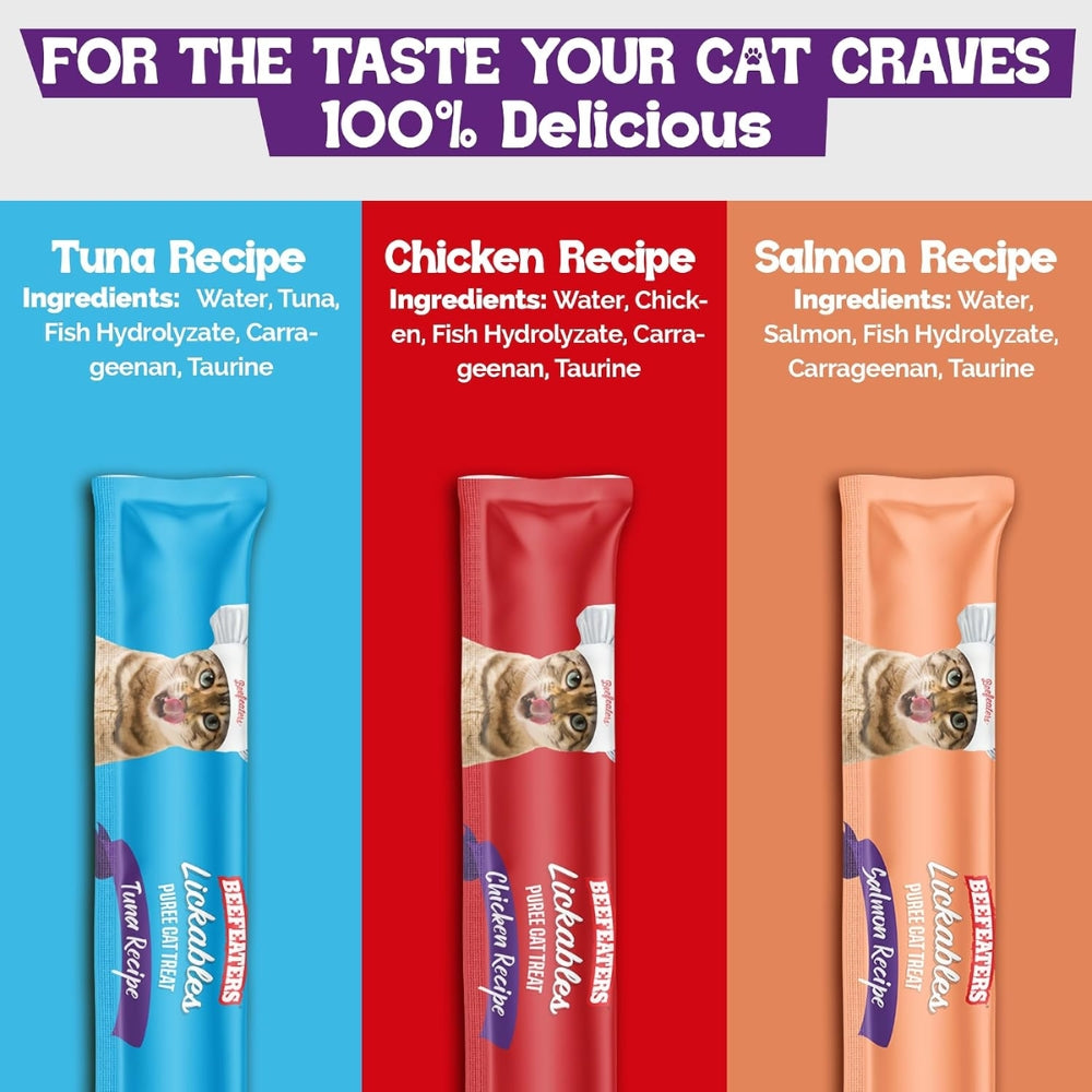 Beefeaters Snacks Para Gatos Variety Pack Puree Cat Treat 48 Und