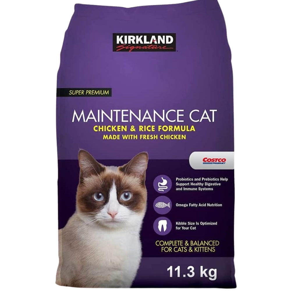 Kirkland Alimento para Gatos Maintenance Cat Chicken & Rice Formula 11.3 Kg
