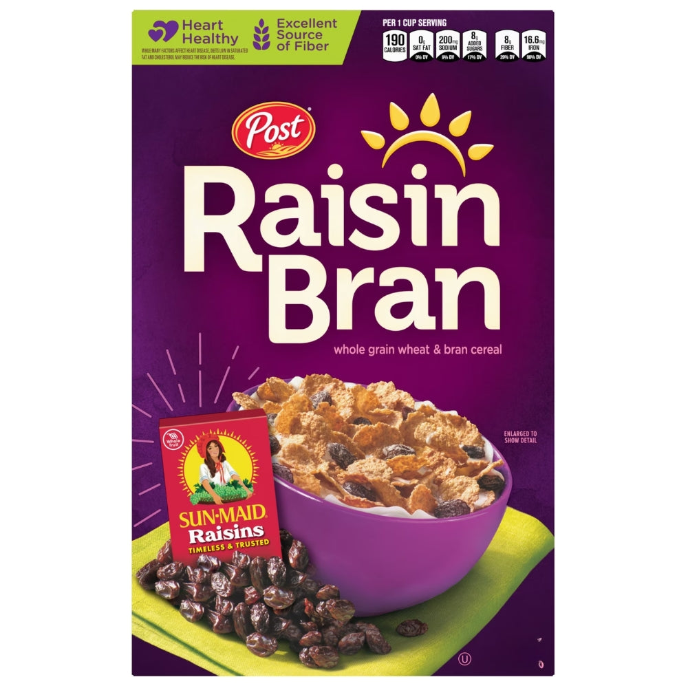 Cereal Post Raisin Bran con Pasas Sun-Maid 471gr