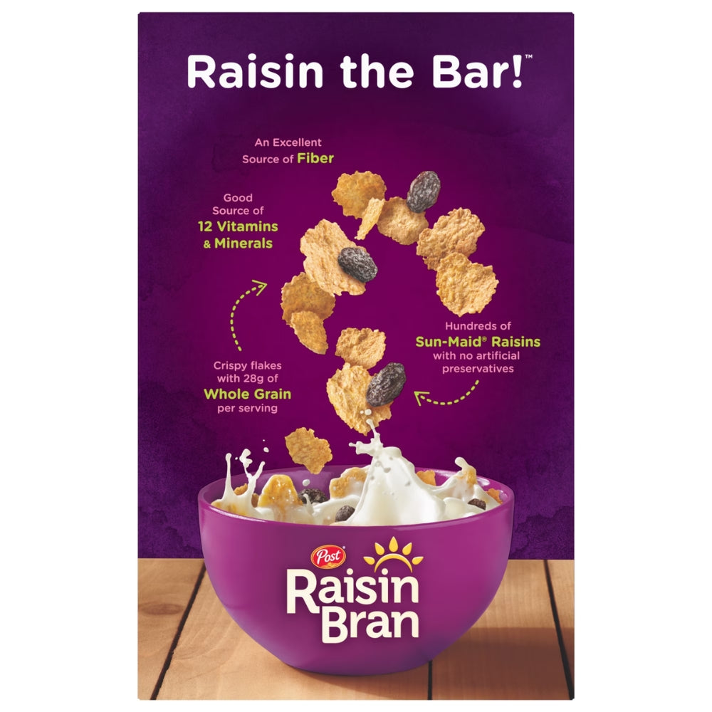 Cereal Post Raisin Bran con Pasas Sun-Maid 471gr