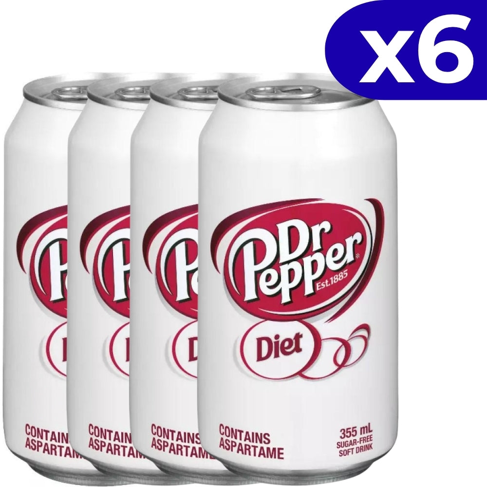 Dr Pepper Diet Zero Sugar en Lata 6 Und x 355ml c/u