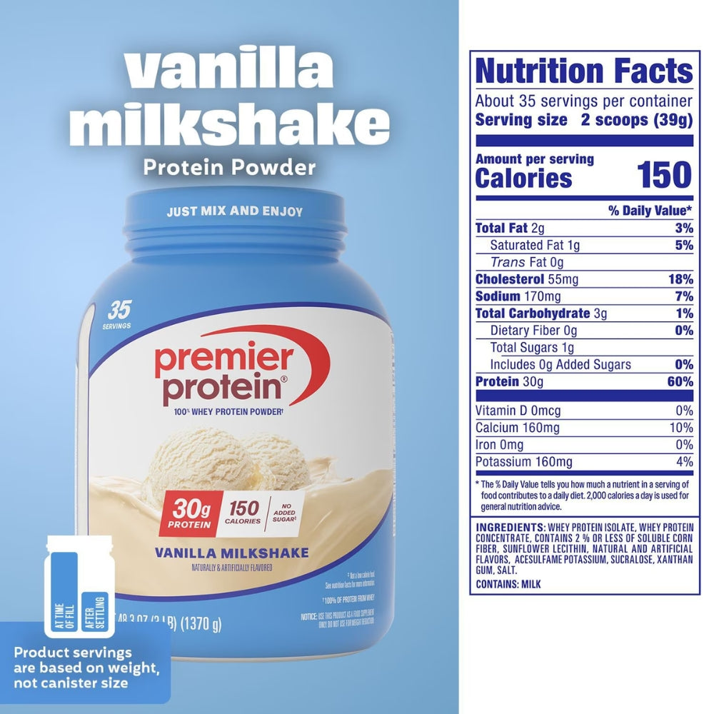 Premier Protein Vanilla Milkshake 35 Servings 1370gr