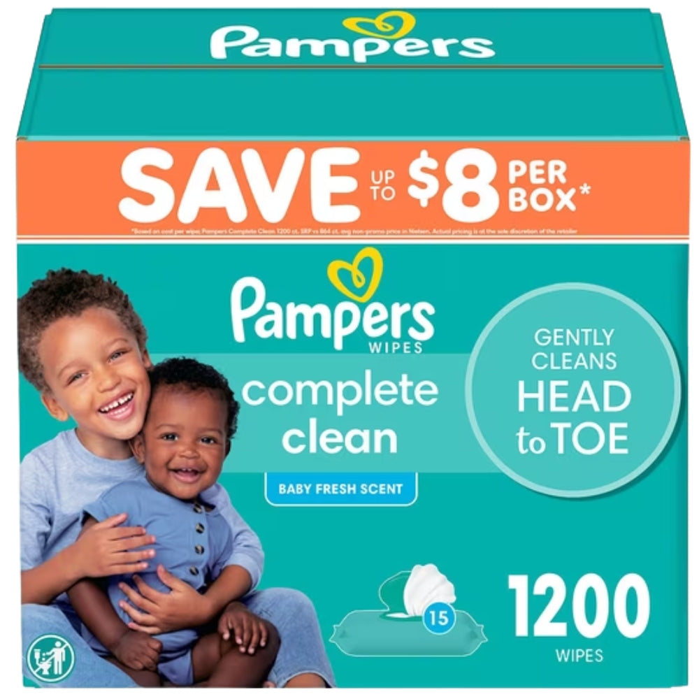 Pampers Complete Clean Toallitas Humedas Pampers Wipes 15 Packs 1200 Wipes