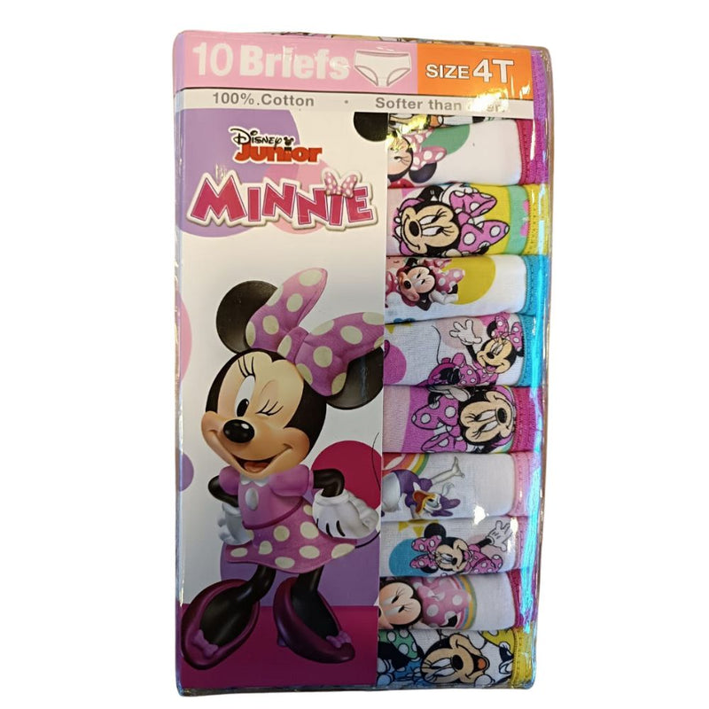 Disney Minnie Mouse Pack Ropa Interior Para Niña 10 Unidades