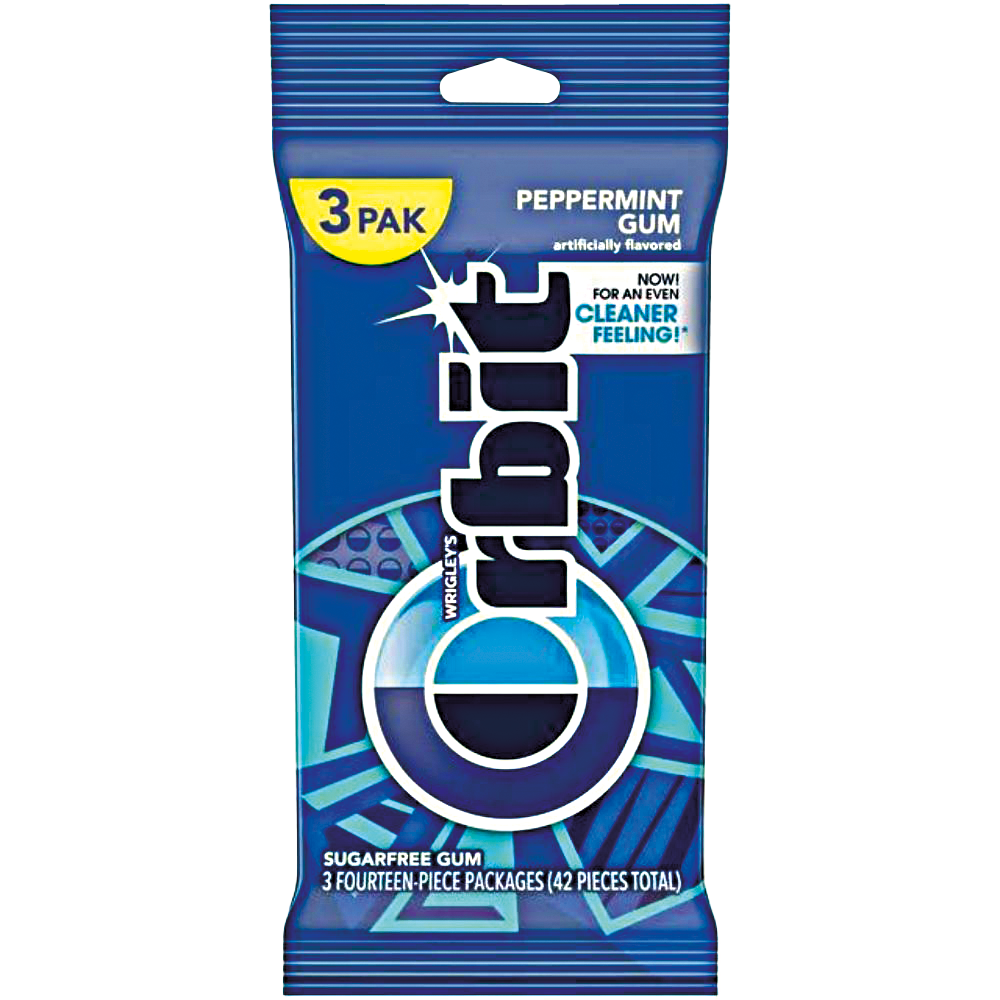 Chicle Orbit Peppermint Gum 3Pack 14und c/u