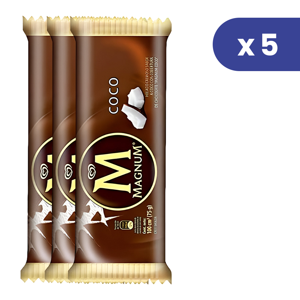 Helados Tio Rico Magnum Coco Pack de 5 Unidades