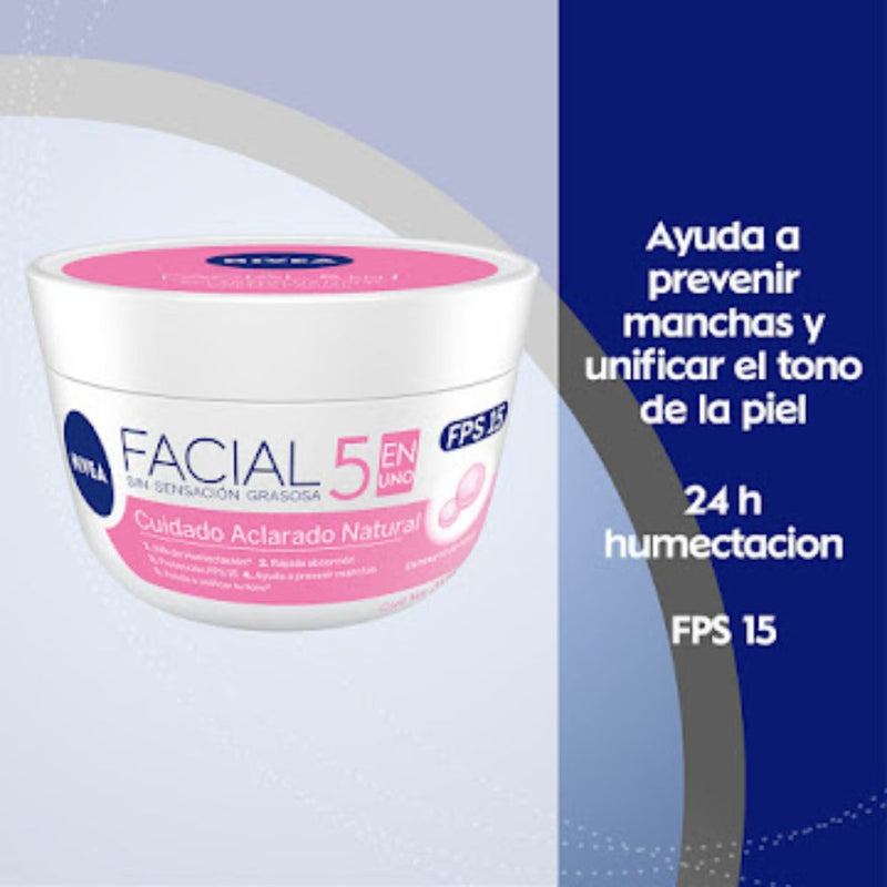 Nivea Crema Facial 5en1 Aclarado Natural 200ml