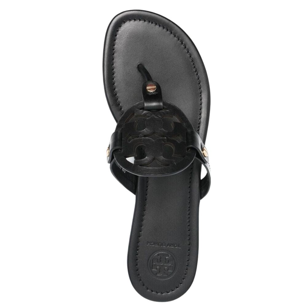 Tory Burch Miller Calf Leather Sandals Black