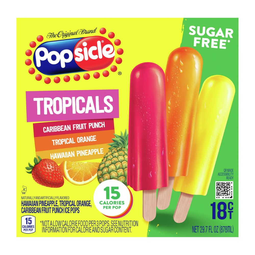 Helados Popsicle 15 Calories Sugar Free 18 und Tropicals