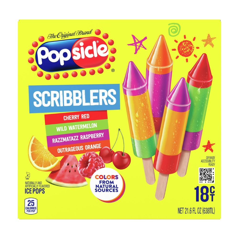 Helado Pop Sicle Crayola Scribblers 18 Paletas