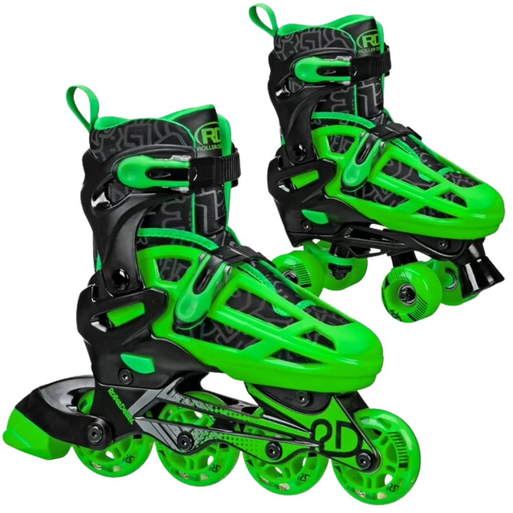 Patines 2-in-1 Roller Derby Quad and Inline Adjustable Skates Patines Talla 34-38