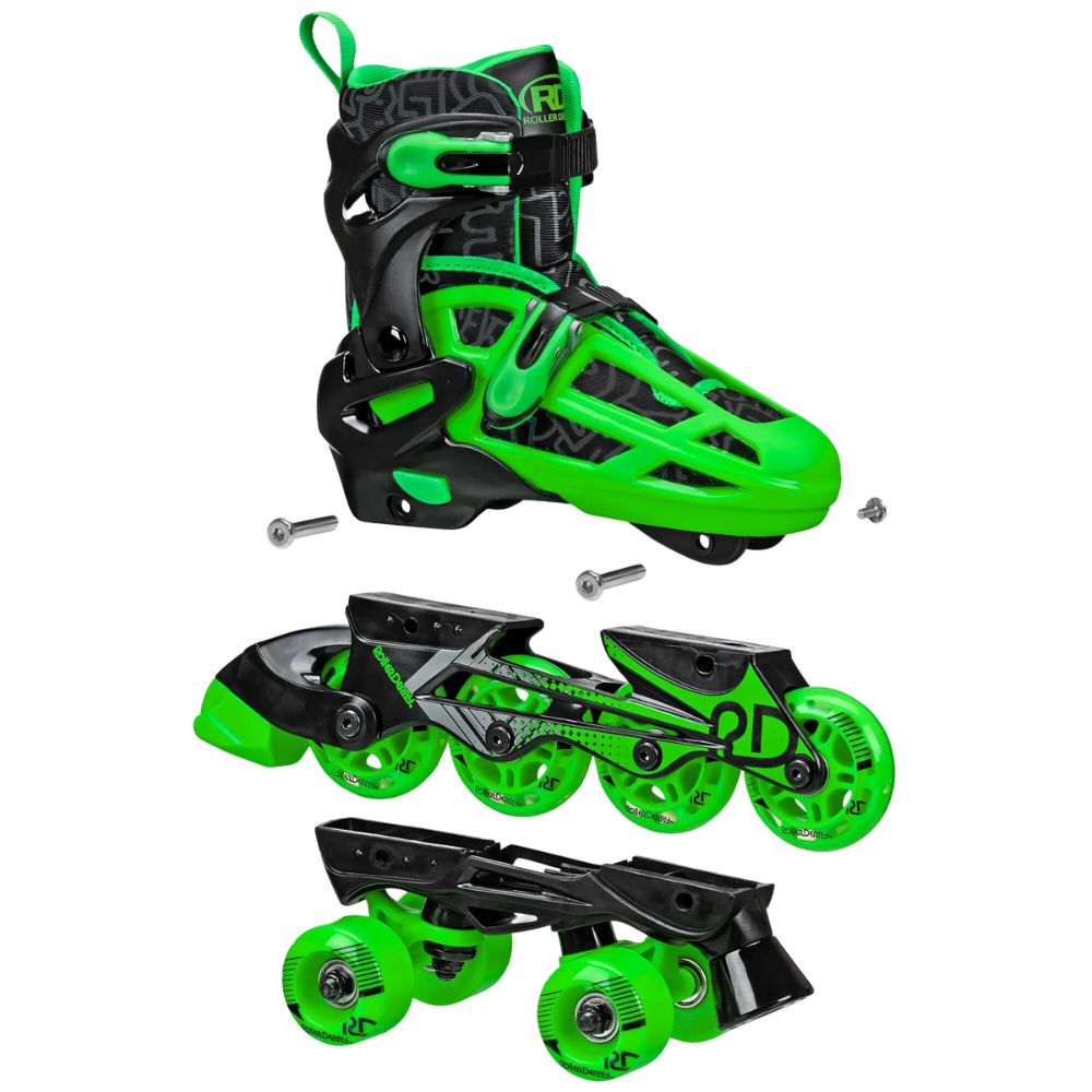 Patines 2-in-1 Roller Derby Quad and Inline Adjustable Skates Patines Talla 34-38