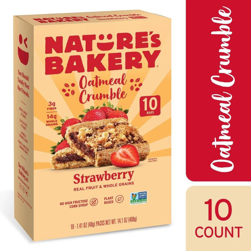 Natures Bakery Oatmeal Crumble Strawberry Snack 10 count 400g