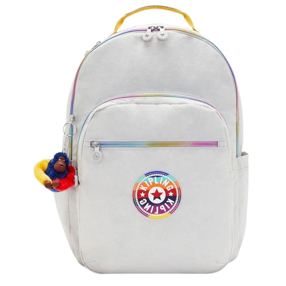 Kipling Bulto Truly Grey Rainbow Backpack