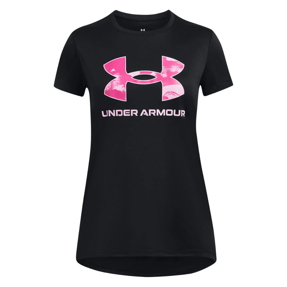 Under Armour Franela Manga Corta Tech™ Print  Wordmark Para Niñas