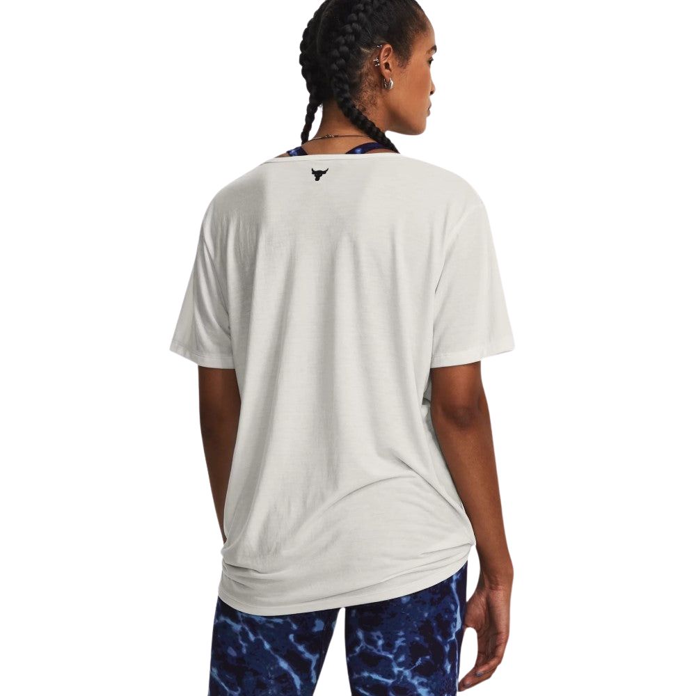 Under Armour Camiseta Manga Corta Project Rock Completer Con Escote en V Profundo Para Dama