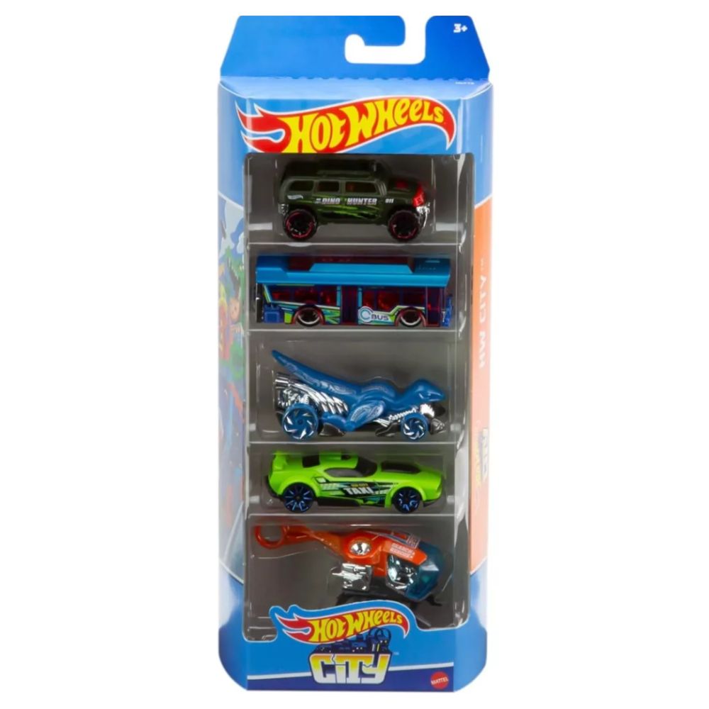 Hot Wheels City Pack 5 Carros 3+