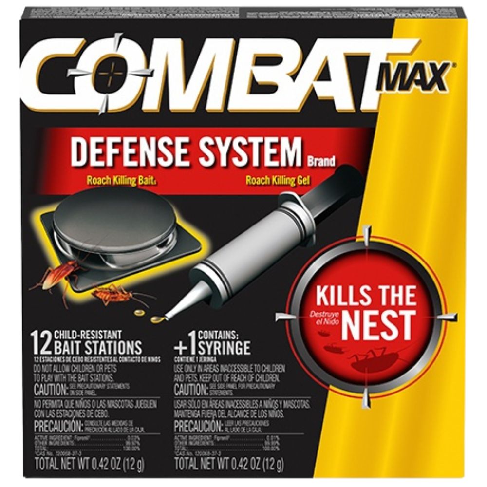 Combat Max Mata Cucaracha Defense System 12 Capsulas + gel 12gr