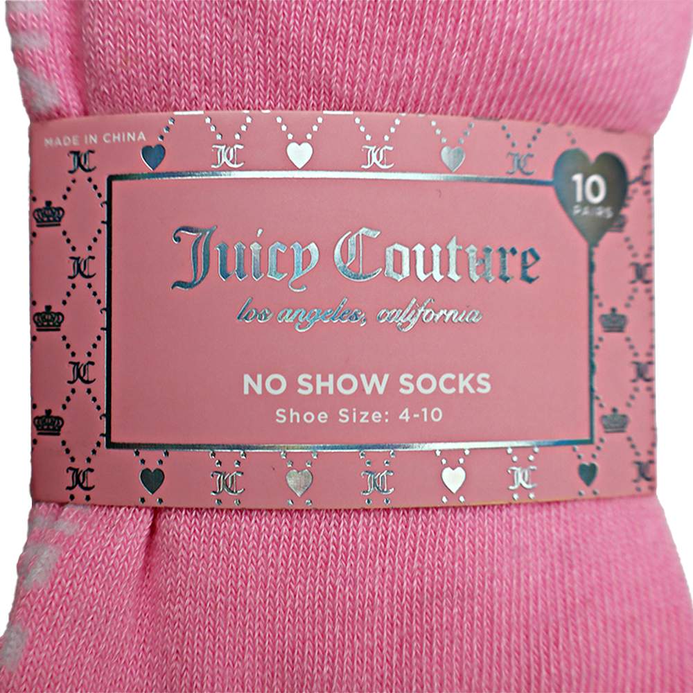 Juiciy Couture Medias Mix 10-Pack Pink/White/Grey