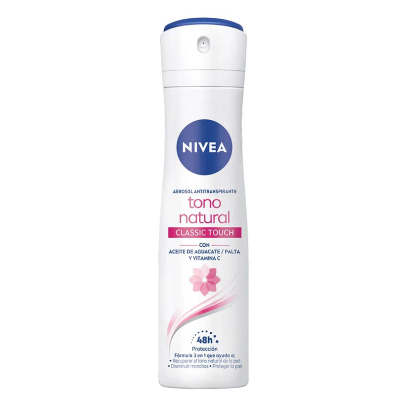 Nivea Desodorante en Aerosol Antitranspirante Tono Natural Classic Touch 150ml
