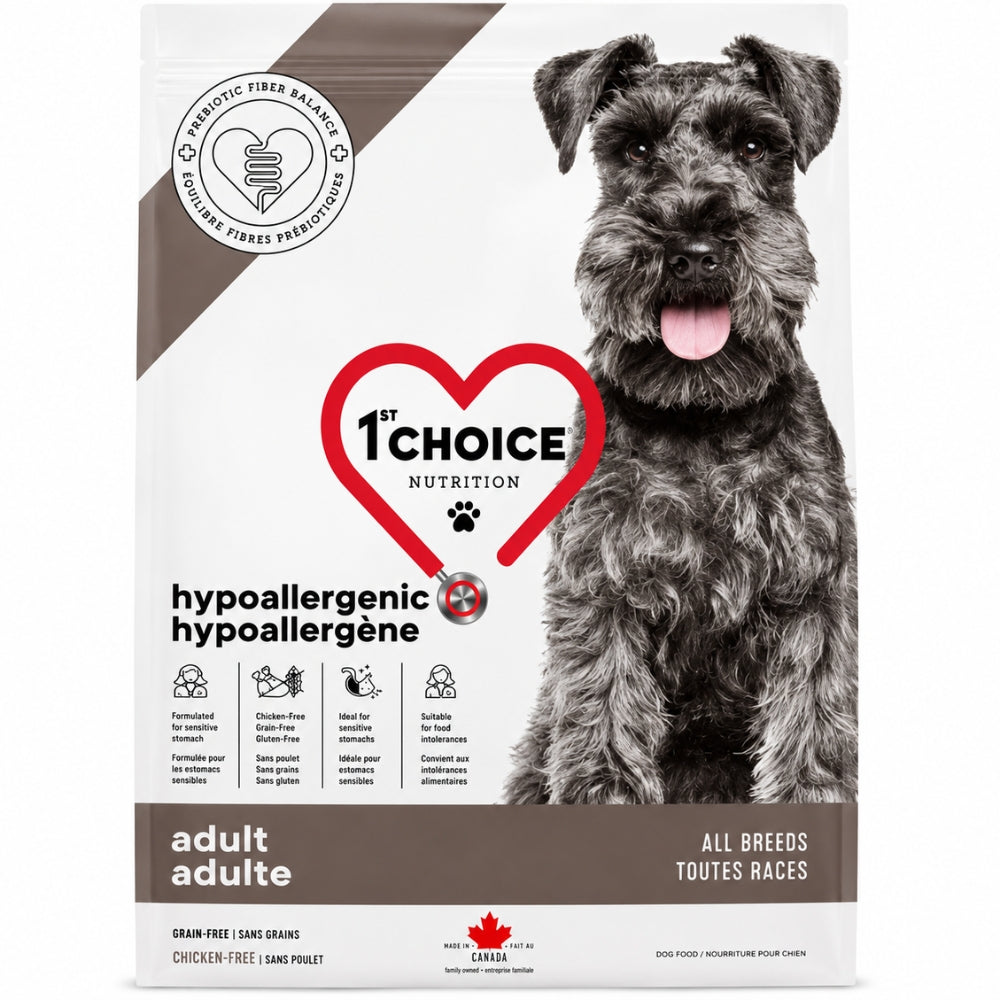 1st Choice Alimento para Perros Adultos Hipoalergénico Sin Cereales Sabor Pato 11Kg