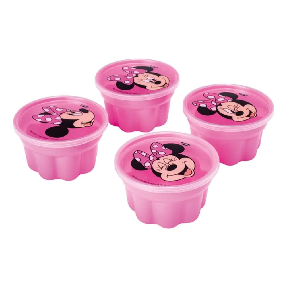 Alfa Hogar Juego Moldes de Gelatina Rosa Mickey Mouse 4Pcs 150ml