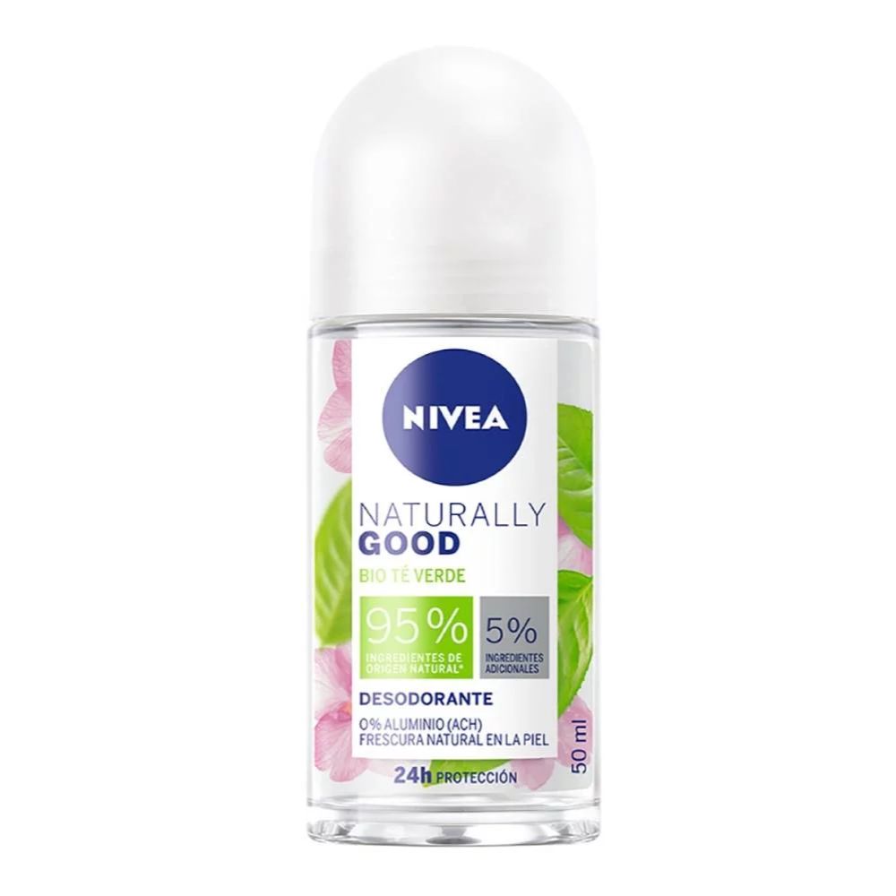 Nivea Desodorante Roll On Naturally Good Te Verde 50ml