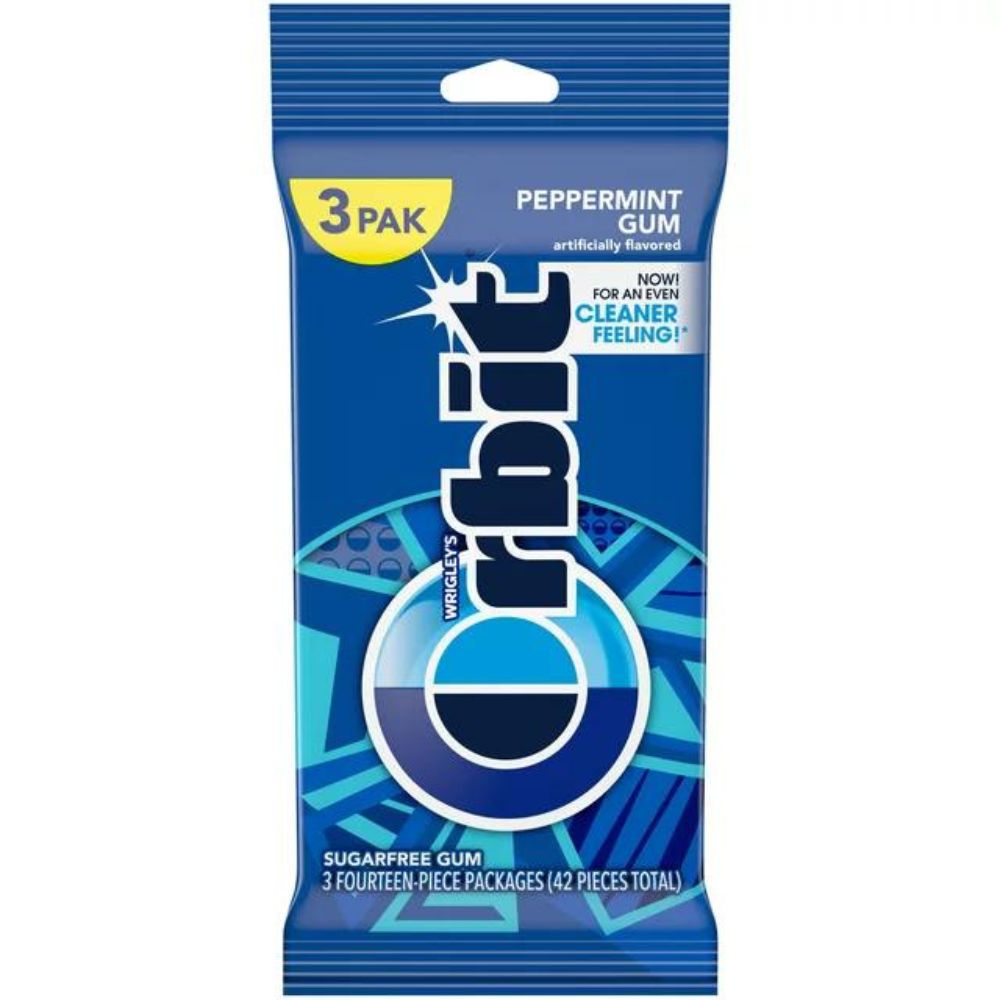 Chicle Orbit Peppermint Gum 3Pack 14und c/u