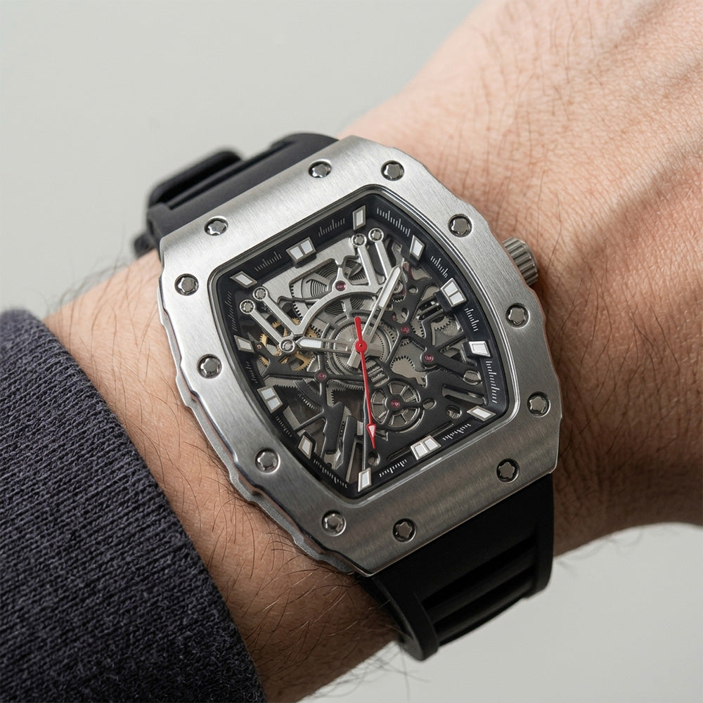 Ed Hardy Reloj Para Caballeros Silver & Black